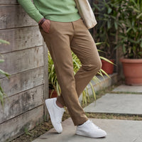 Killer Men Dark Khaki Ankle Fit Trousers