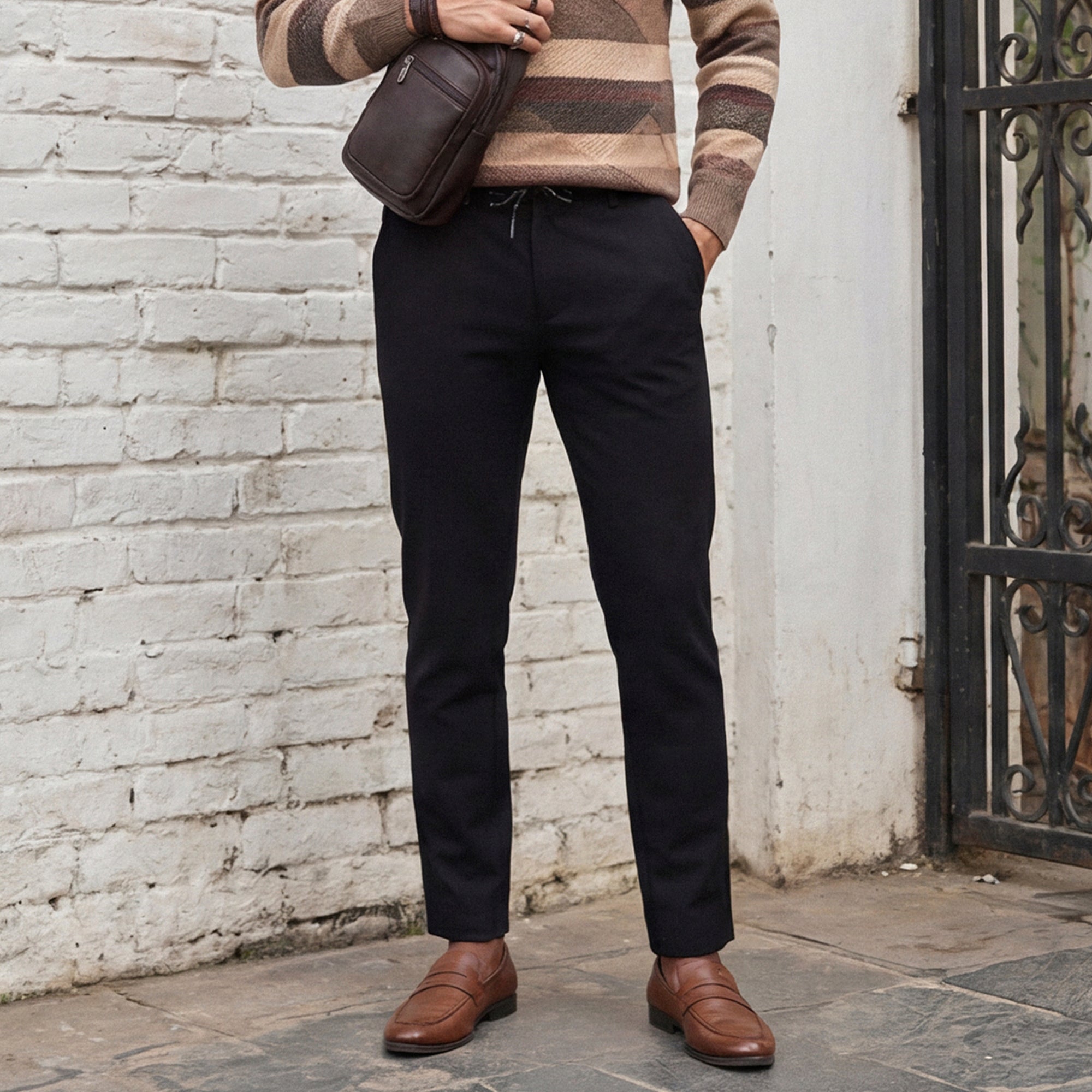 Killer Men Balck Slim Fit Trousers