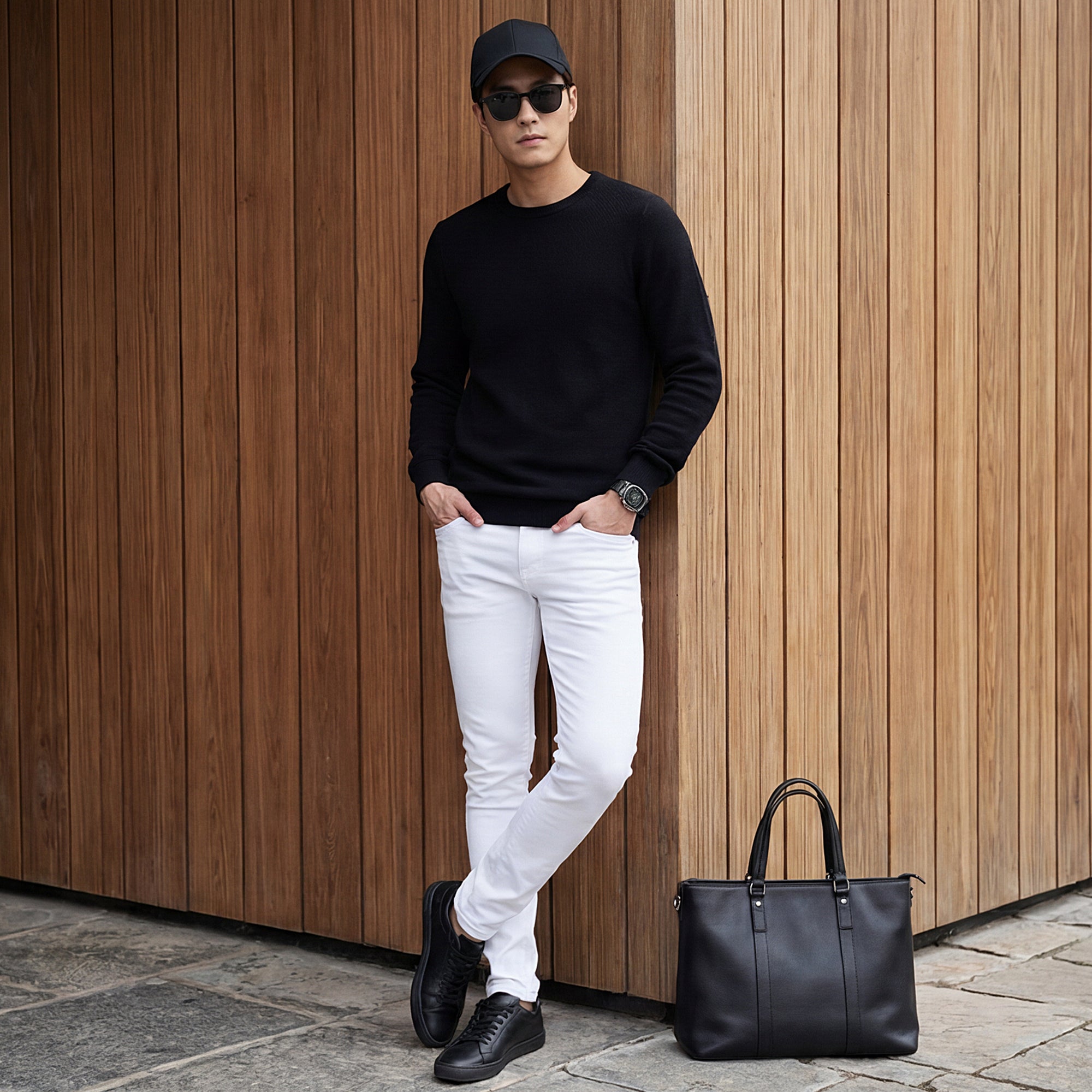 Killer Men Round Neck Balck Sweaters