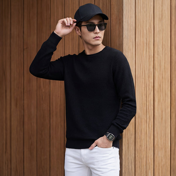 Killer Men Round Neck Balck Sweaters