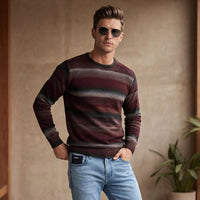 Killer Men Round Neck Wine Sweaters
