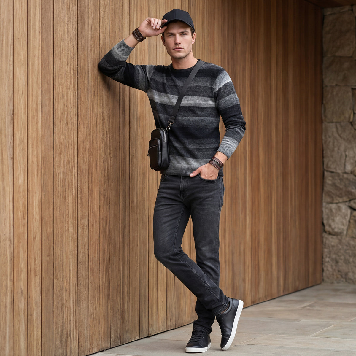 Killer Men Round Neck Balck Sweaters