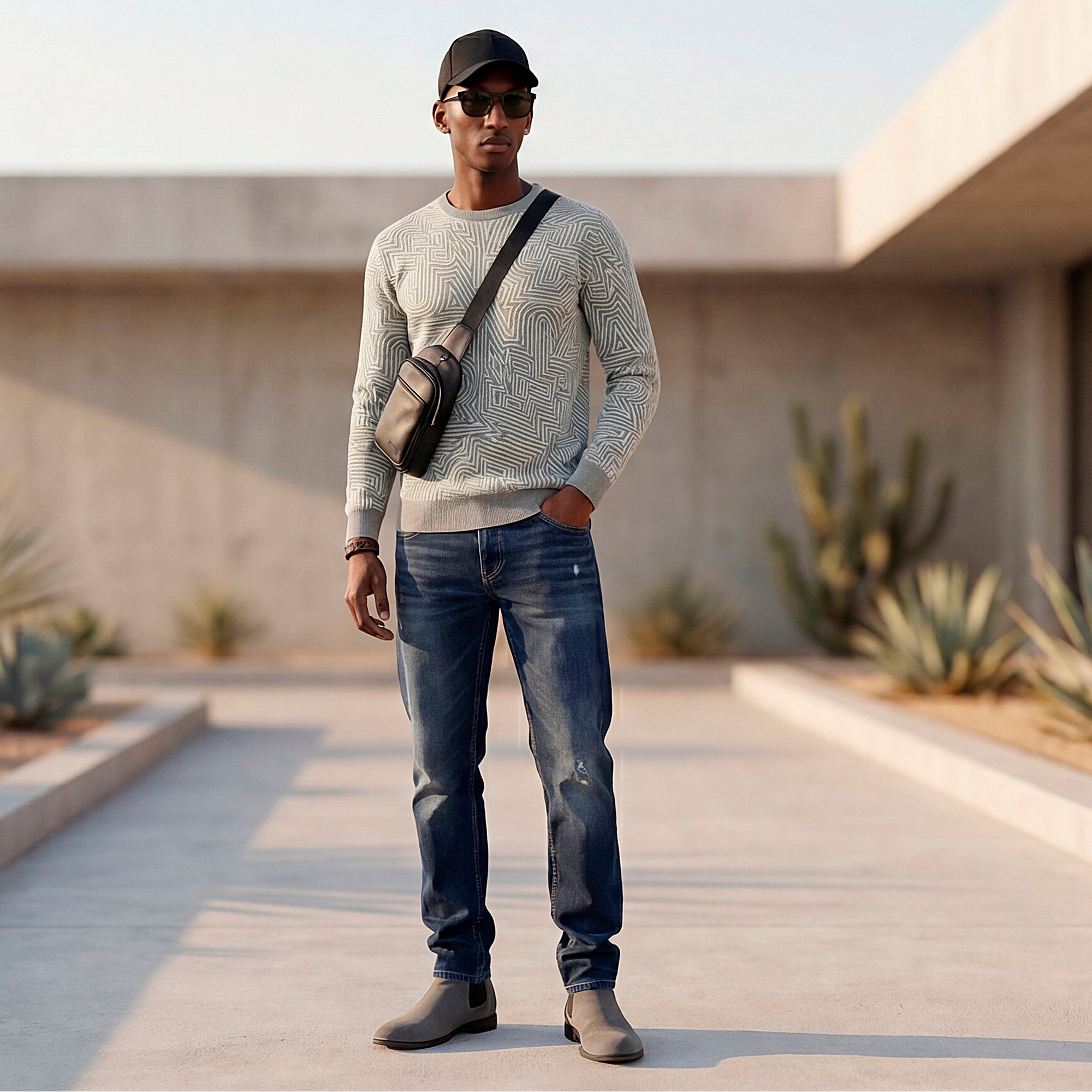 Killer Men Round Neck Green Sweaters