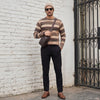 Killer Men Round Neck Brown Sweaters