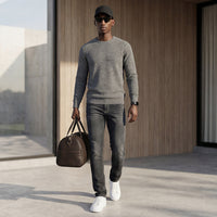 Killer Men Round Neck Grey Sweaters