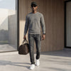 Killer Men Round Neck Grey Sweaters