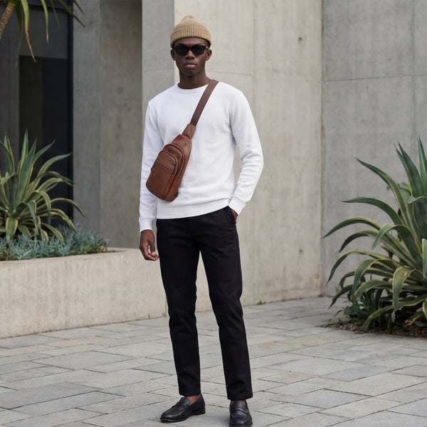 Killer Men Round Neck Light Grey Sweaters
