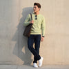 Killer Men Round Neck Light Green Sweaters