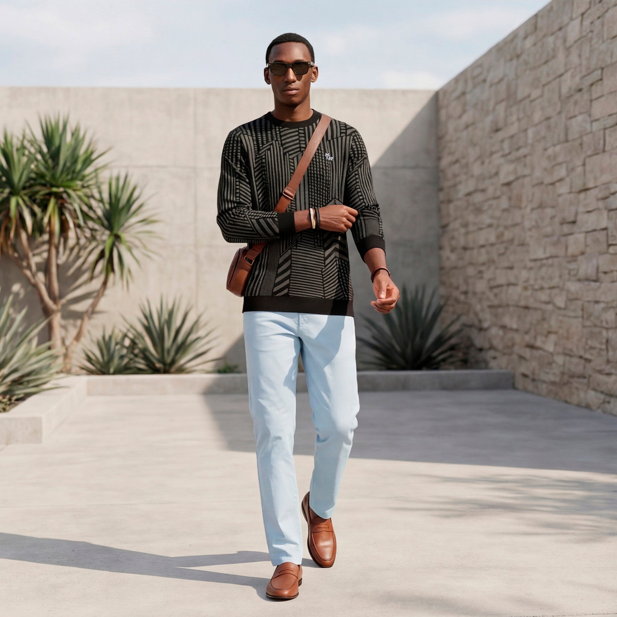 Killer Men Round Neck Balck Sweaters