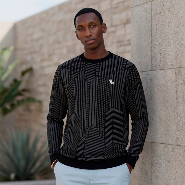 Killer Men Round Neck Balck Sweaters