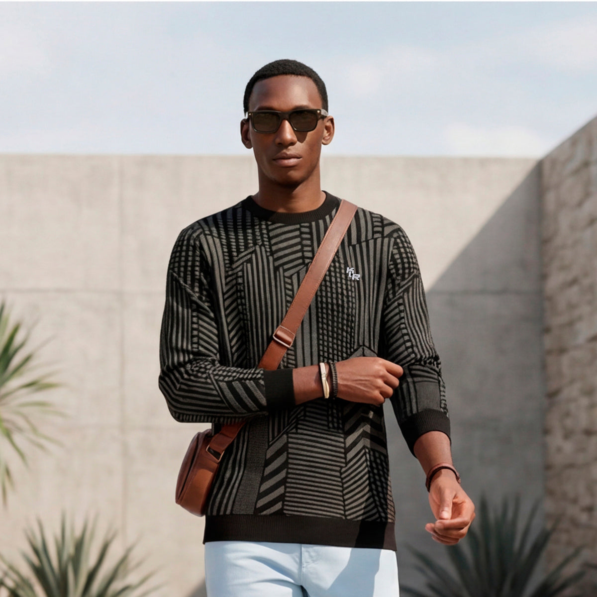 Killer Men Round Neck Balck Sweaters