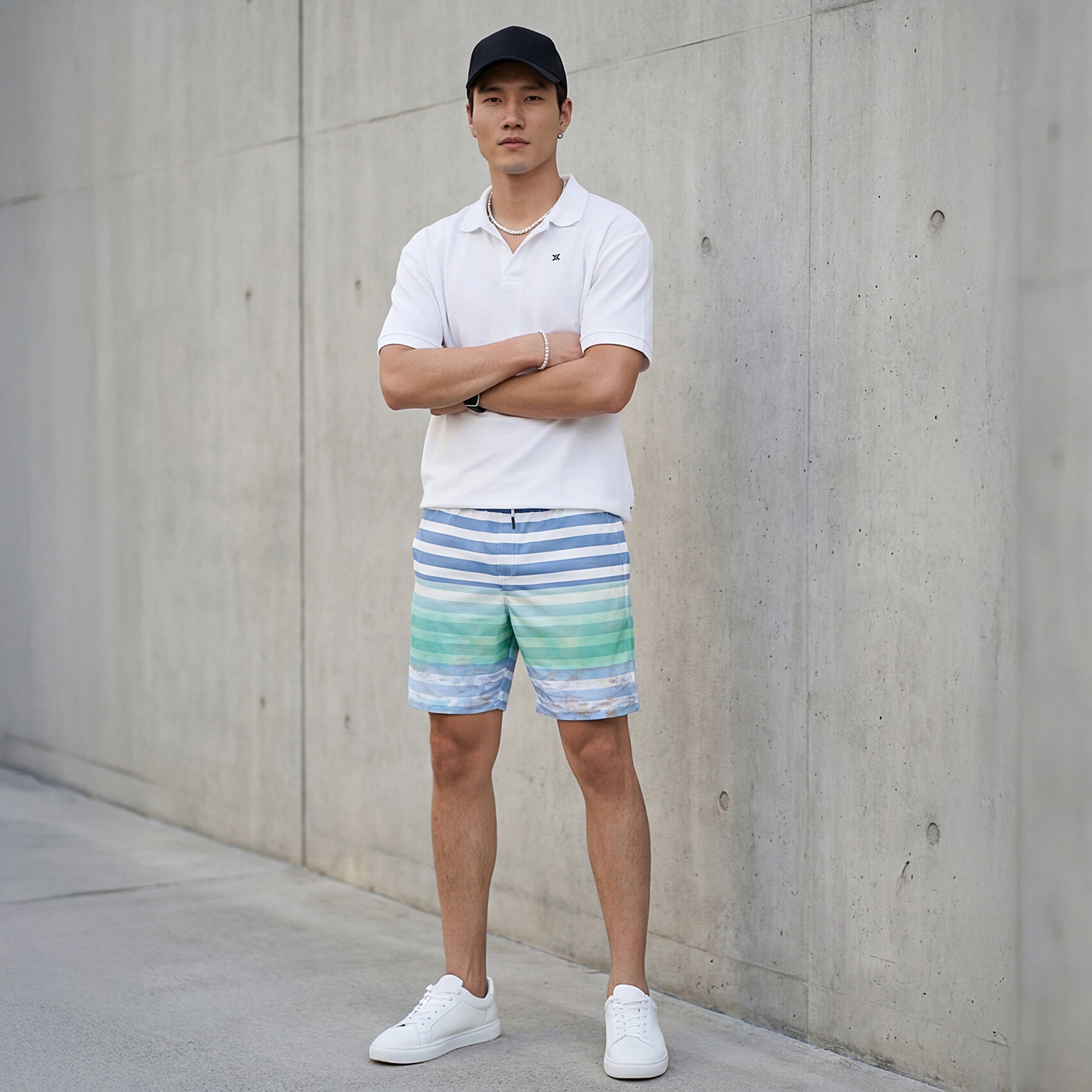 Killer Men Blue Stripe Shorts