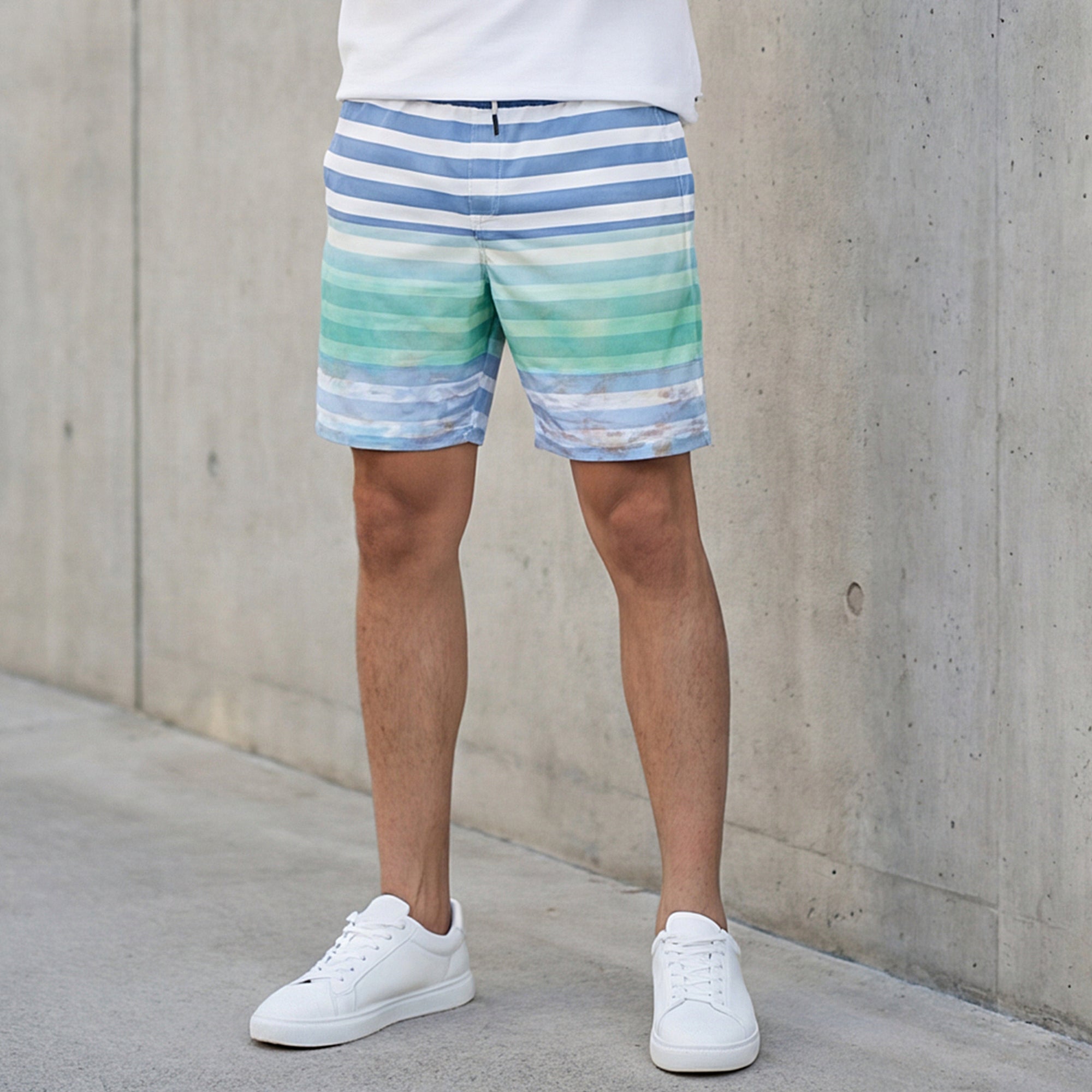 Killer Men Blue Stripe Shorts