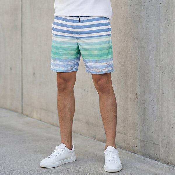 Killer Men Blue Stripe Shorts