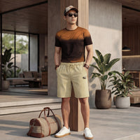 Killer Men Khaki Solid Shorts