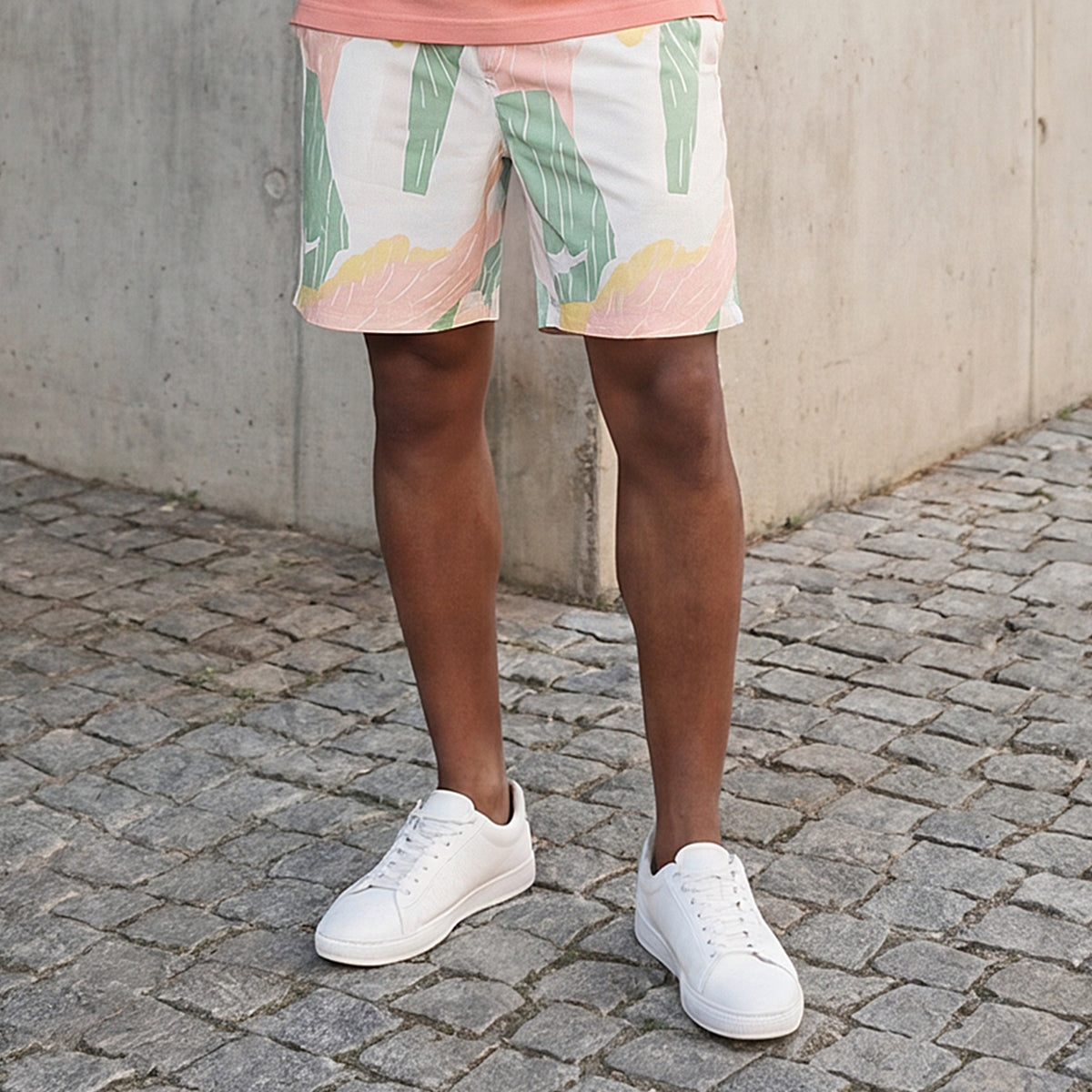 Killer Men Peach Multicolour Shorts