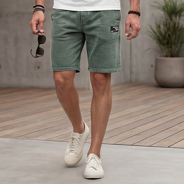 Killer Men Green Solid Shorts