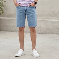 Killer Men Vintage Blue Solid Shorts