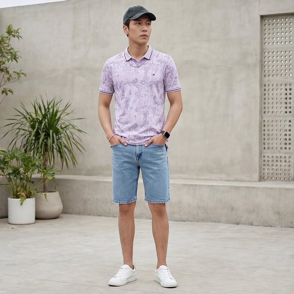 Killer Men Vintage Blue Solid Shorts