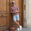 Killer Men Light Blue Solid Shorts