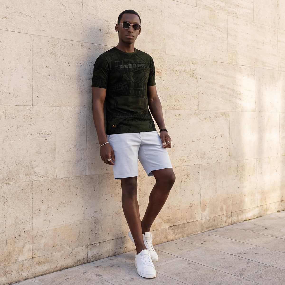 Killer Men Light Blue Solid Shorts