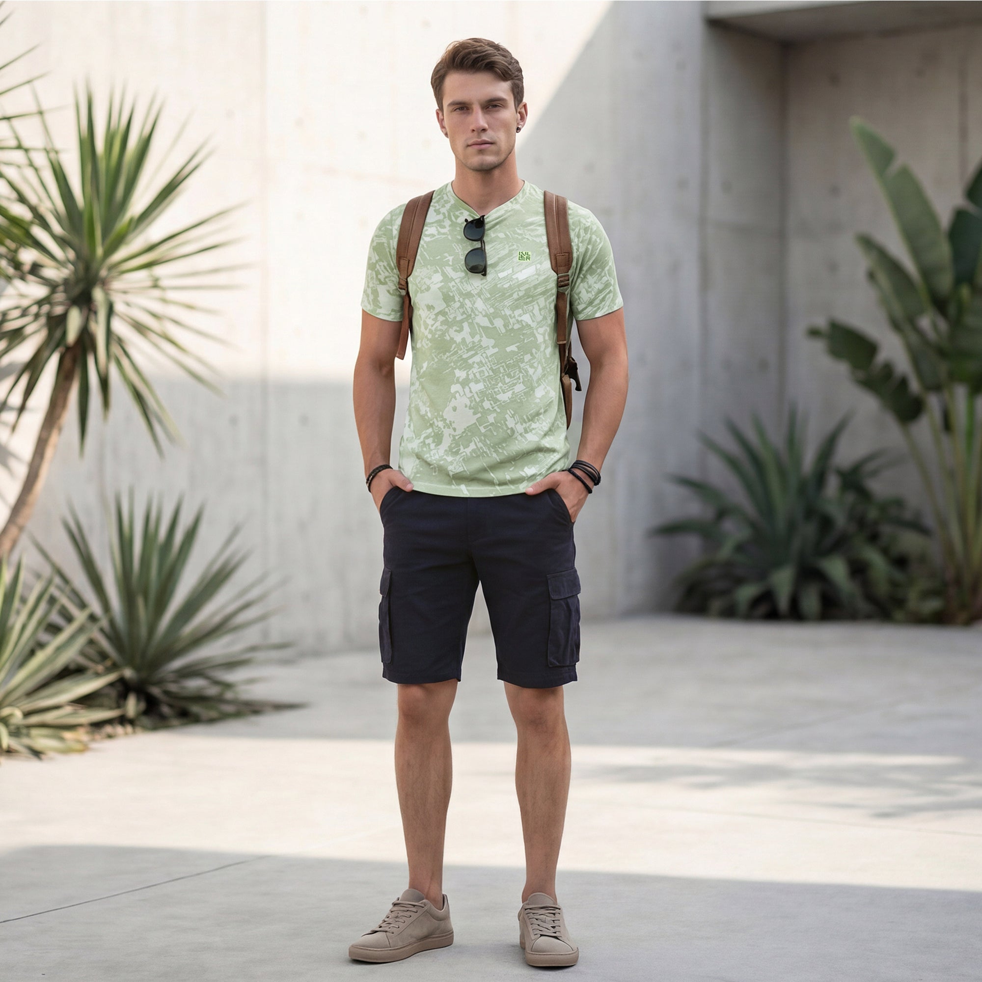 Killer Men Blue Solid Shorts