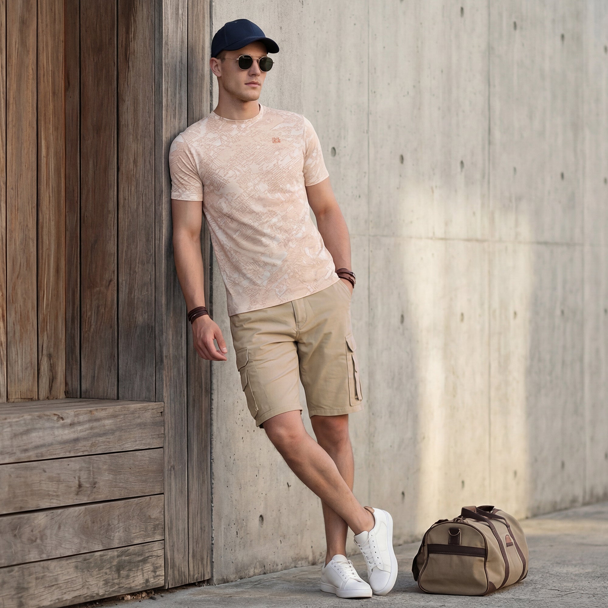 Killer Men Khaki Solid Shorts