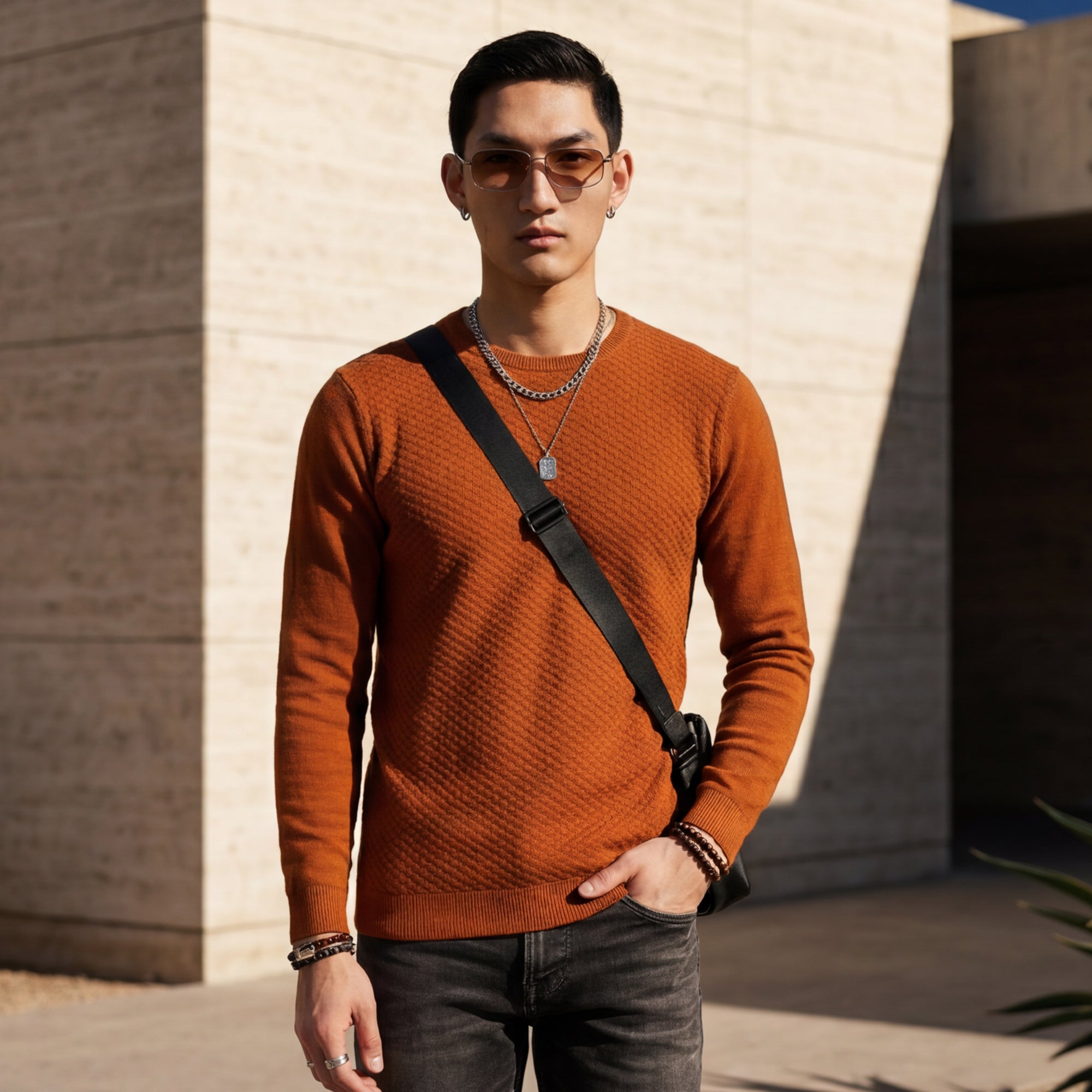Killer Men Rust Flat Knits
