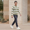 Killer Men Light Green Striped Flat Knits