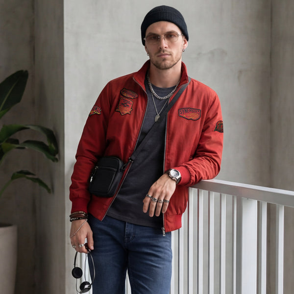 Killer Men Red Polo Neck Jackets