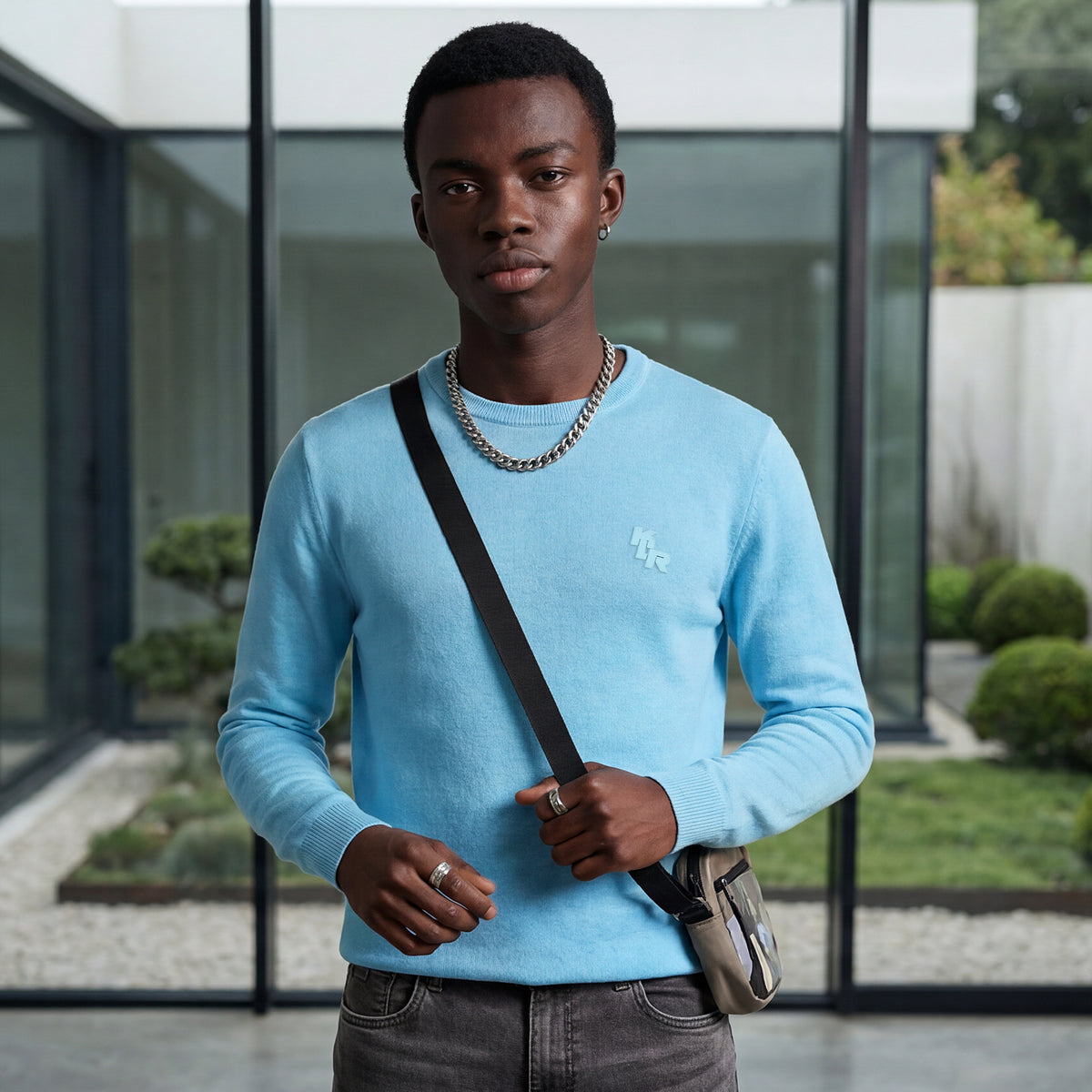 Killer Men Light Blue Flat Knits
