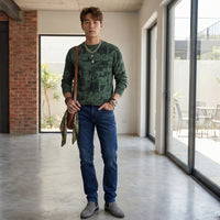 Killer Men Green Printed Flat Knits