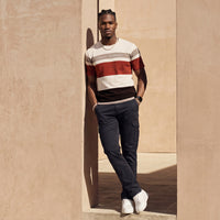 Killer Men Beige Stripe Slim Fit T-Shirts