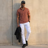 Killer Men Maroon Stripe Slim Fit T-Shirts