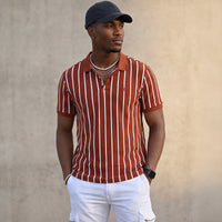 Killer Men Maroon Stripe Slim Fit T-Shirts