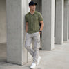 Killer Men Green Stripe Slim Fit T-Shirts