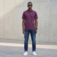 Killer Men Purple Printed Slim Fit T-Shirt