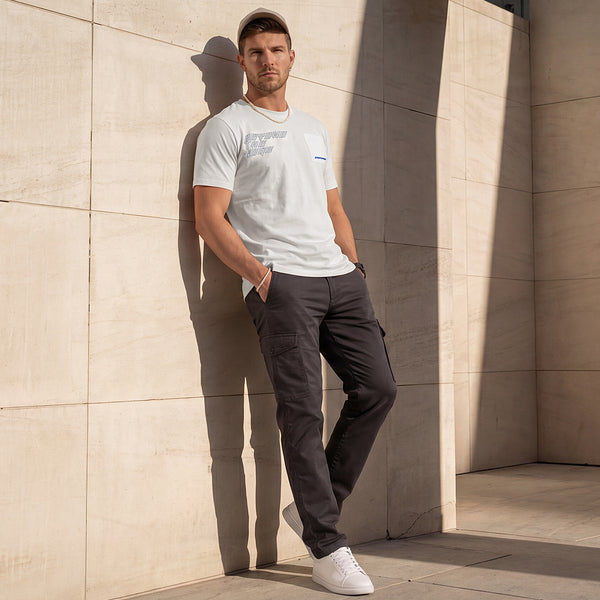 Killer Men White Printed Slim Fit T-Shirt