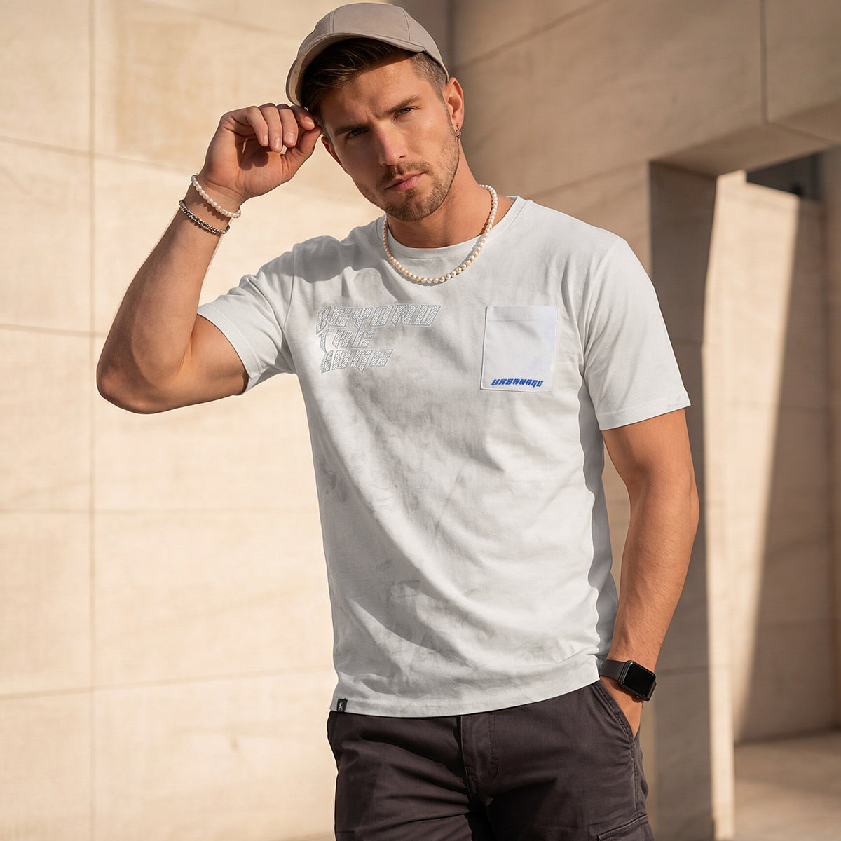 Killer Men White Printed Slim Fit T-Shirt
