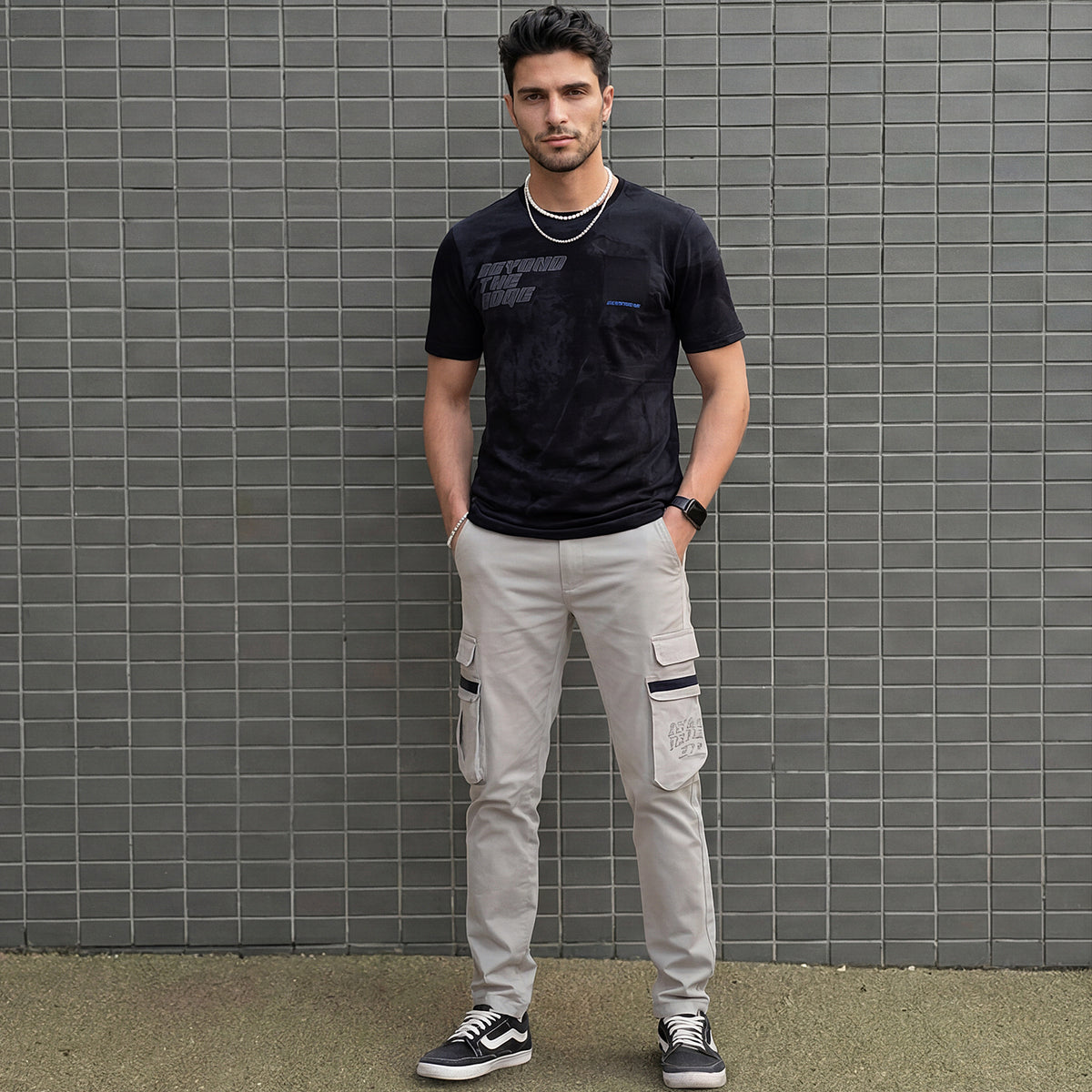 Killer Men Black Printed Slim Fit T-Shirt