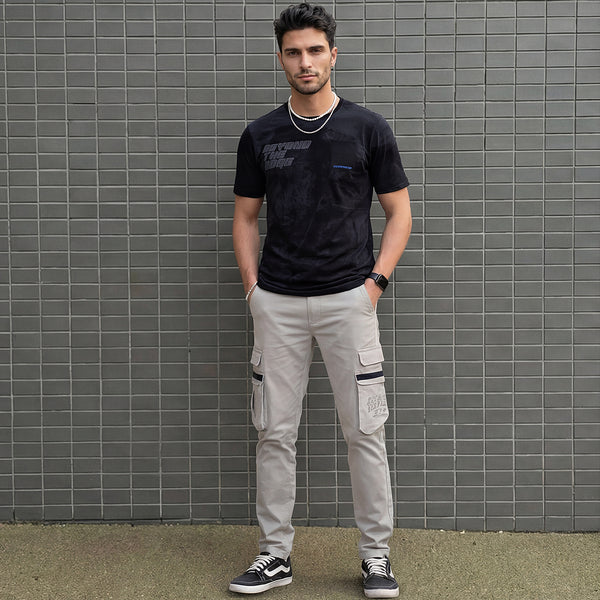 Killer Men Black Printed Slim Fit T-Shirt