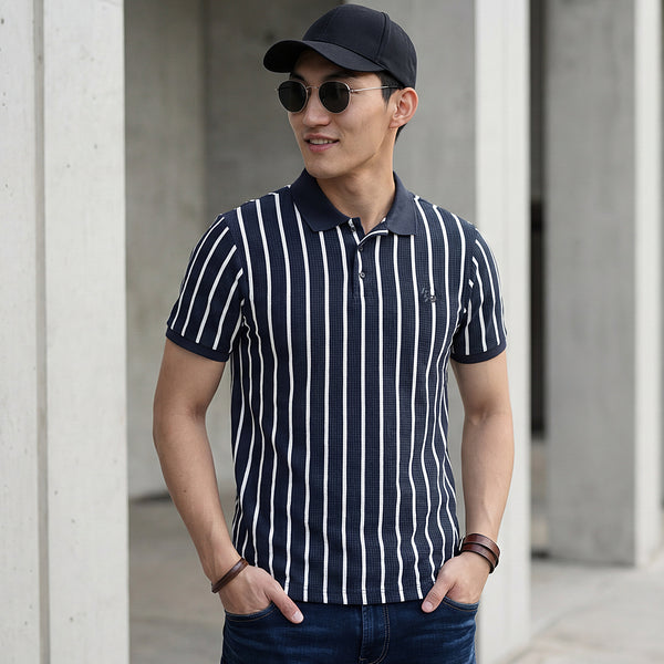 Killer Men Dark Grey Stripe Slim Fit T-Shirts