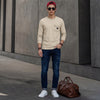 Killer Men Beige Solid Slim Fit T-Shirts