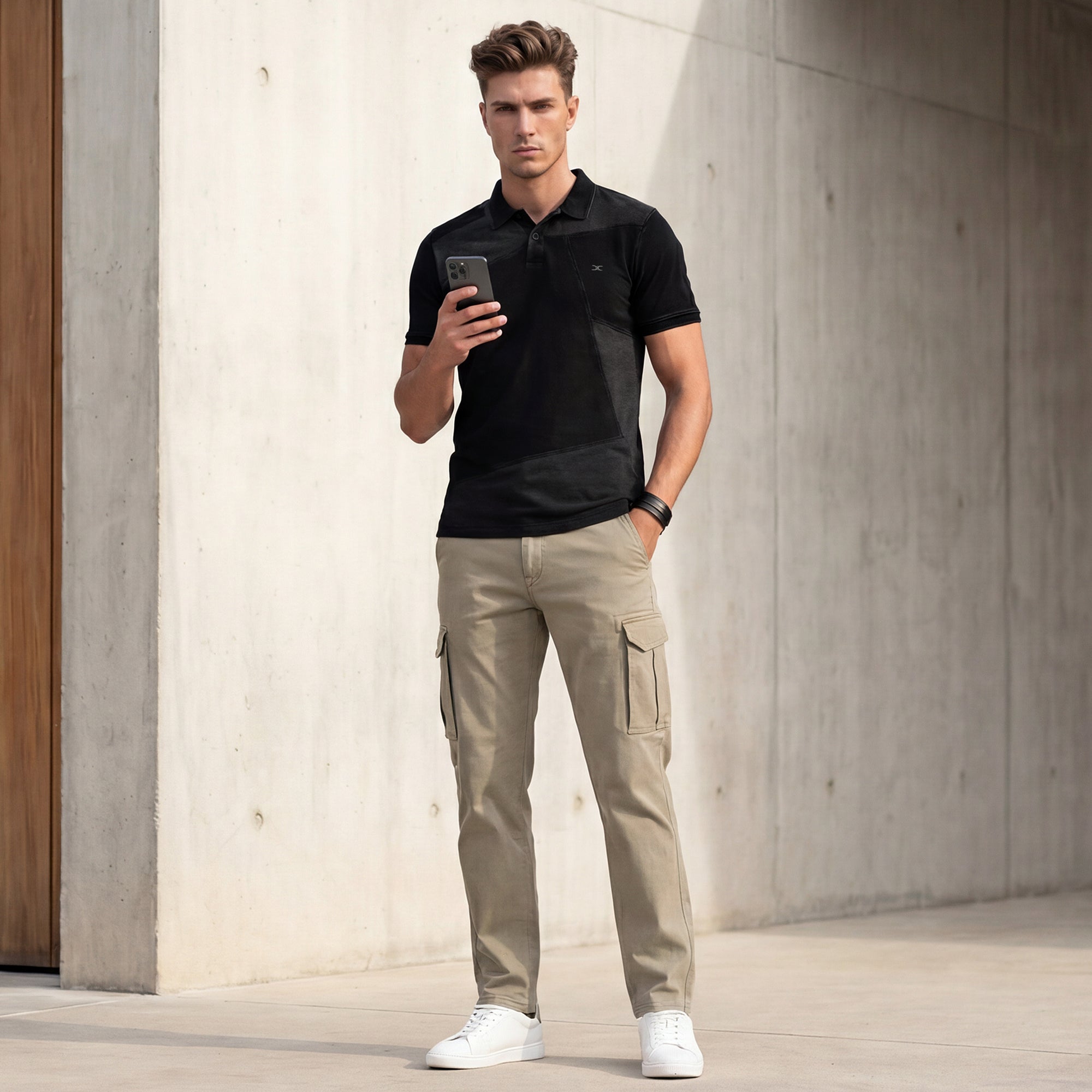 Killer Men Black Solid Slim Fit T-Shirts