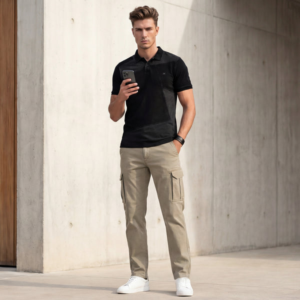 Killer Men Black Solid Slim Fit T-Shirts