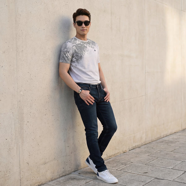 Killer Men White Printed Slim Fit T-Shirt
