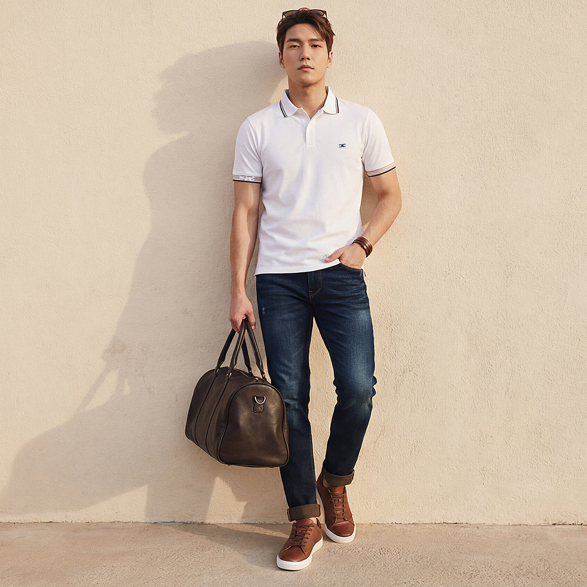 Killer Men White Solid Slim Fit T-Shirts