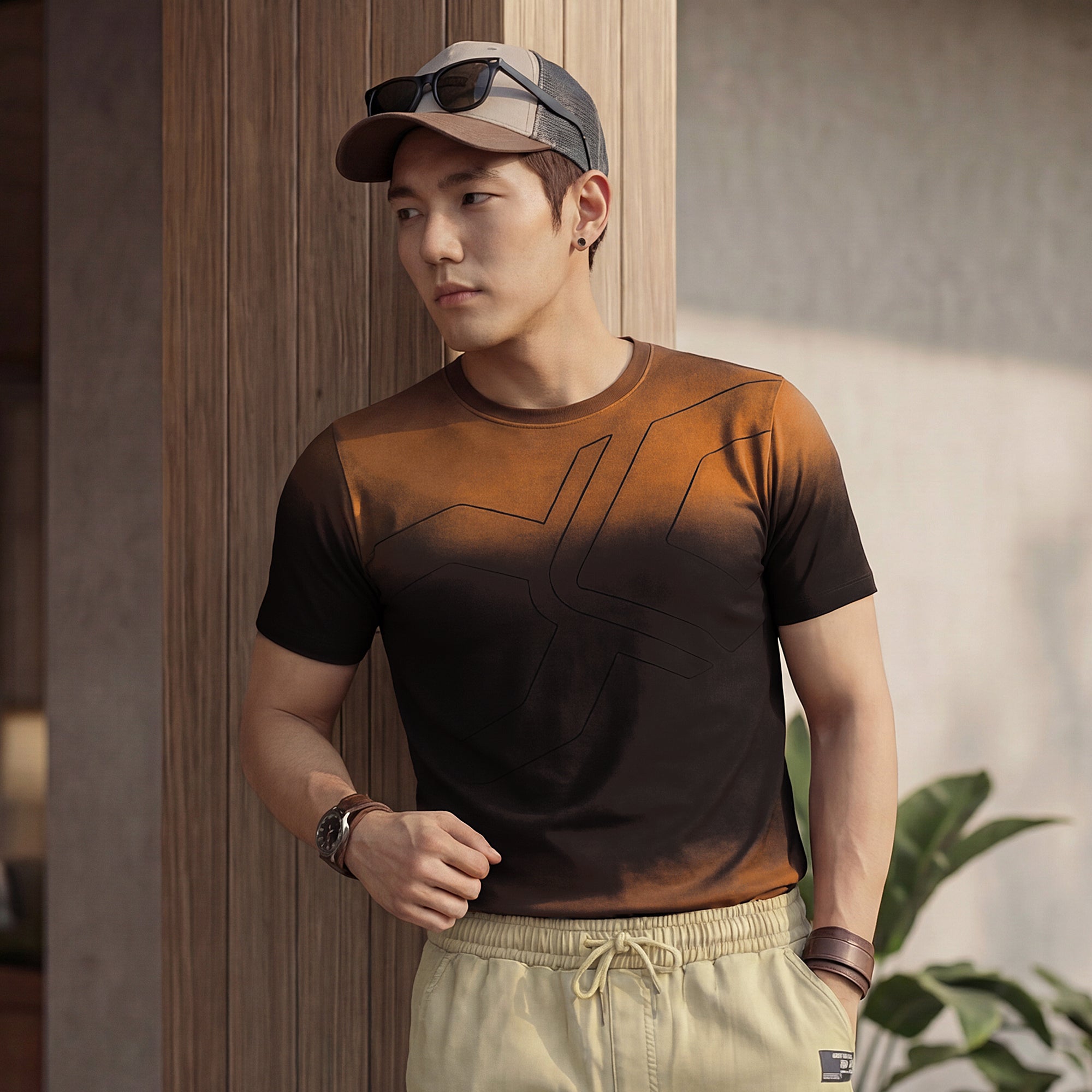 Killer Men Rust Printed Slim Fit T-Shirt