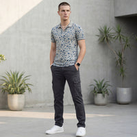 Killer Men Teal Blue Printed Slim Fit T-Shirt