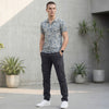Killer Men Teal Blue Printed Slim Fit T-Shirt
